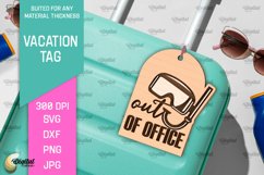 Luggage Tag Laser Cut. Wooden Travel Tag SVG Product Image 1