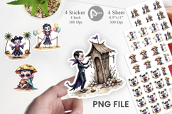 Vacation Vampire Vibes Sticker Product Image 1