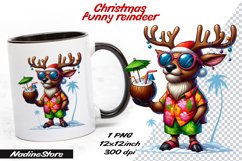 Funny Christmas reindeer BUNDLE Sublimation PNG. Product Image 20