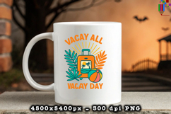 Vacay All Day Summer Vacation Beach Design PNG File