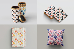 Valentine Mega Bundle Clipart, Digital Papers &amp; Seamless Product Image 4