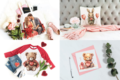 Valentine Mega Bundle Clipart, Digital Papers &amp; Seamless Product Image 8