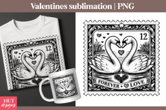 Romantic Valentine Clipart Swan Love Forever Sublimation Product Image 1