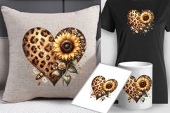 leopard heart with sunflower| valentines day| love |heart Product Image 3