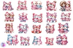 Animals Hugging Valentines Day Clipart png Product Image 2