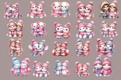 Animals Hugging Valentines Day Clipart png Product Image 3