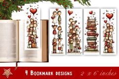 Watercolour Valentine Day, angel heart Bookmarks Sublimation Product Image 1