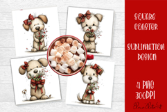 Valentines Day square coasters |love funny sublimation Product Image 1