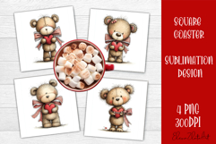 Valentines Day square coasters |love funny sublimation Product Image 1