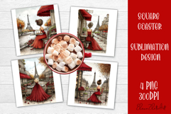 Valentines Day square coasters |love funny sublimation Product Image 1