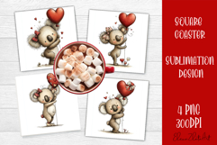 Valentines Day square coasters |love funny sublimation Product Image 1