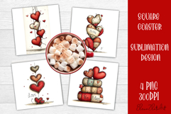 Valentines Day square coasters |love funny sublimation Product Image 1
