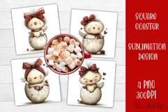 Valentines Day square coasters |love funny sublimation Product Image 1