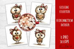 Valentines Day square coasters |love funny sublimation Product Image 1