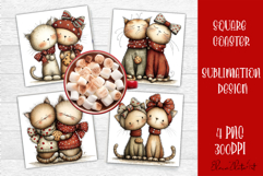 Valentines Day square coasters |love funny sublimation Product Image 1