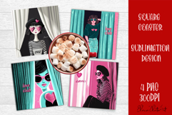 Cute girl valentines Coaster Design, heart Coaster Product Image 1