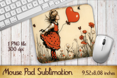 Valentines Day Mouse Pad | Heart Balloons Mousepad Product Image 1