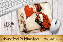Valentines Day Mouse Pad | Heart Balloons Mousepad Product Image 1