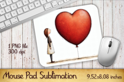 Valentines Day Mouse Pad | Heart Balloons Mousepad Product Image 1
