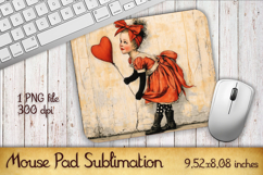 Valentines Day Mouse Pad | Heart Balloons Mousepad Product Image 1