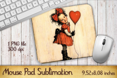Valentines Day Mouse Pad | Heart Balloons Mousepad Product Image 1