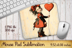 Valentines Day Mouse Pad | Heart Balloons Mousepad Product Image 1