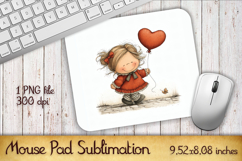 Valentines Day Mouse Pad | Heart Balloons Mousepad Product Image 1