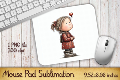 Valentines Day Mouse Pad | Heart Balloons Mousepad Product Image 1