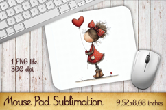 Valentines Day Mouse Pad | Heart Balloons Mousepad Product Image 1