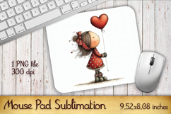 Valentines Day Mouse Pad | Heart Balloons Mousepad Product Image 1