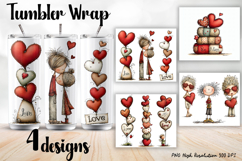 Valentine Day Tumbler Wrap, Sublimation Product Image 1