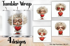 Valentine Day Tumbler Wrap, Sublimation Product Image 1