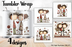 Valentine Day Tumbler Wrap, Sublimation Product Image 1