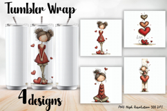 Valentine Day Tumbler Wrap, Sublimation Product Image 1