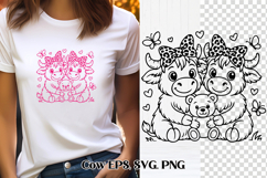 Cute Valentine’s highland cow SVG design | Valentine’s SVG Product Image 1