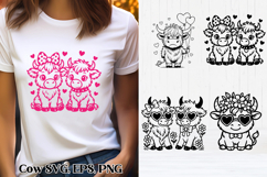 Cute Valentine’s highland cow SVG design | Valentine’s SVG Product Image 1