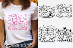 Cute Valentine’s highland cow SVG design | Valentine’s SVG Product Image 1