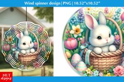Easter wind spinner sublimation, Easter bunny round design Product Image 1
