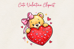 Valentine Clipart PNG | Cute Love Illustration | Romantic Product Image 1