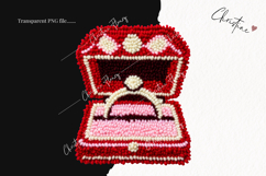 Faux Latch Hook Valentine Clipart | Valentine's Day PNG Product Image 2