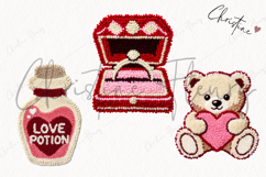 Faux Latch Hook Valentine Clipart | Valentine's Day PNG Product Image 3