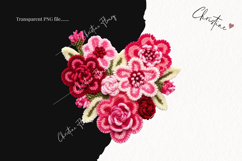 Faux Latch Hook Valentine Clipart | Valentine's Day PNG Product Image 2