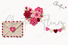 Faux Latch Hook Valentine Clipart | Valentine's Day PNG Product Image 3