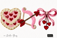 Faux Latch Hook Valentine Clipart | Valentine's Day PNG Product Image 1