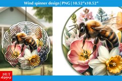 Spring Bee Wind spinner Spring sublimation Spring flowers Product Image 1