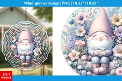 Spring Sublimation Wind spinners Gnome wind spinner PNG Product Image 1