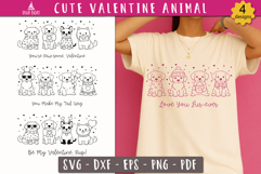 Funny Valentine Dog SVG Cute Puppy Product Image 1