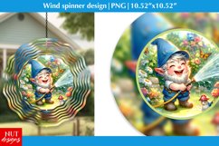 Spring Wind spinner with gnome Spring gnome sublimation Product Image 1
