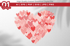 Heart Valentine Quotes SVG Design Product Image 1