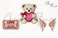 Faux Latch Hook Valentine Clipart | Valentine's Day PNG Product Image 3